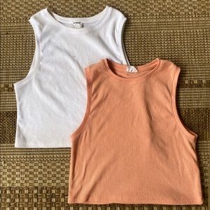 ribbed crop tanks